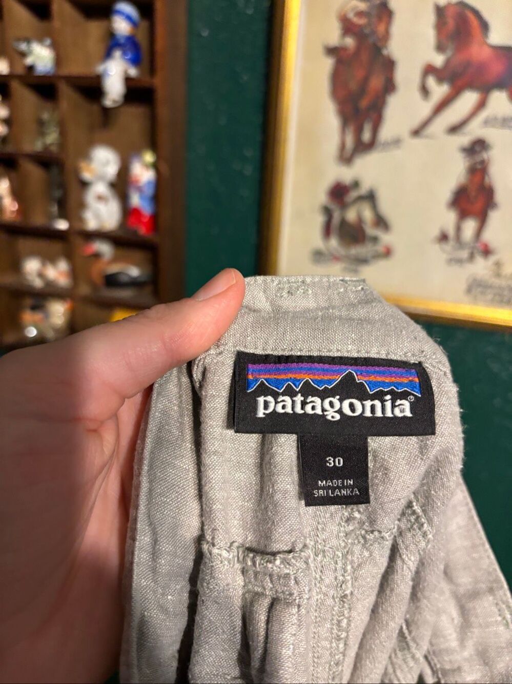 Mens Patagonia Light Gray Hemp Organic Cotton Shorts Size 30 - Picture 2 of 4